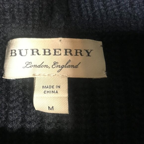 Burberry Sweater Womens Medium Red Black Tartan Plaid Wool Cashmere Pullover - Picture 3 of 10